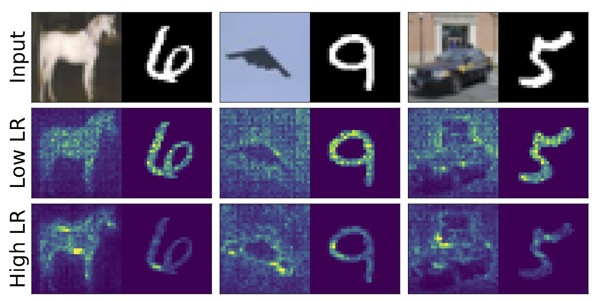 Large Learning Rates Simultaneously Achieve Robustness to Spurious Correlations and Compressibility