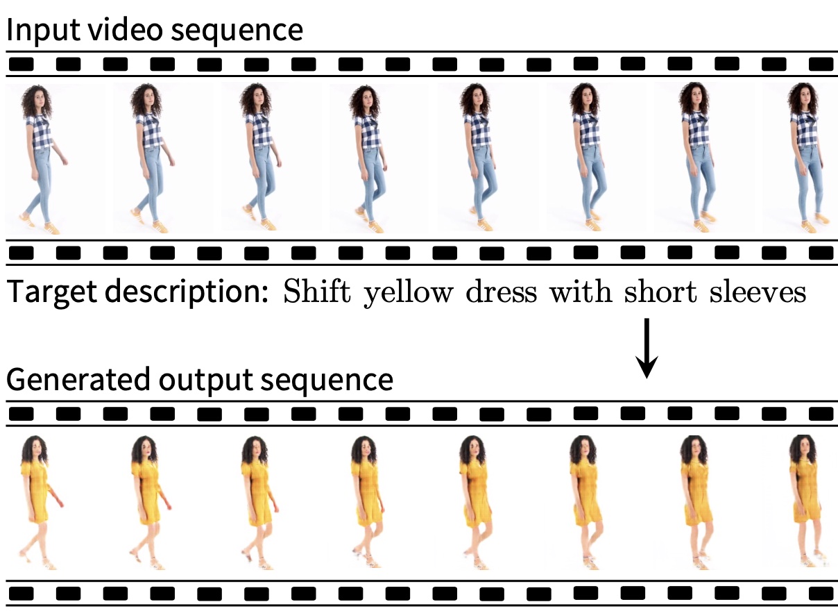 Disentangling Content and Motion for Text-Based Neural Video Manipulation