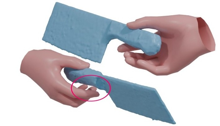 AlignSDF reconstruction of the knife grasp