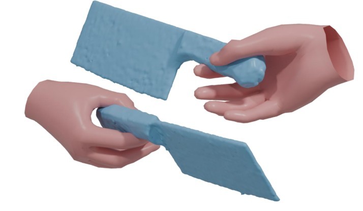Ground-truth hand and knife.