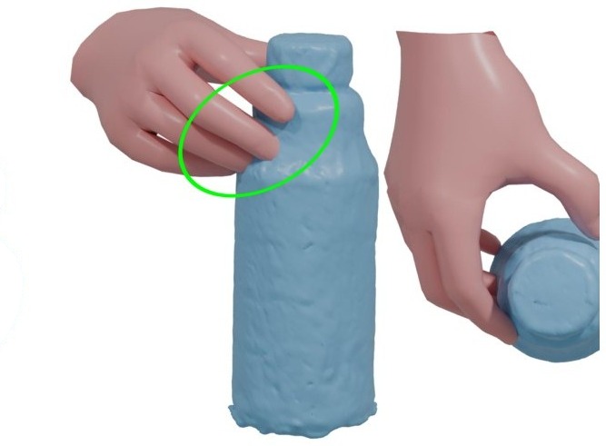 AlignSDF reconstruction of the bottle grasp